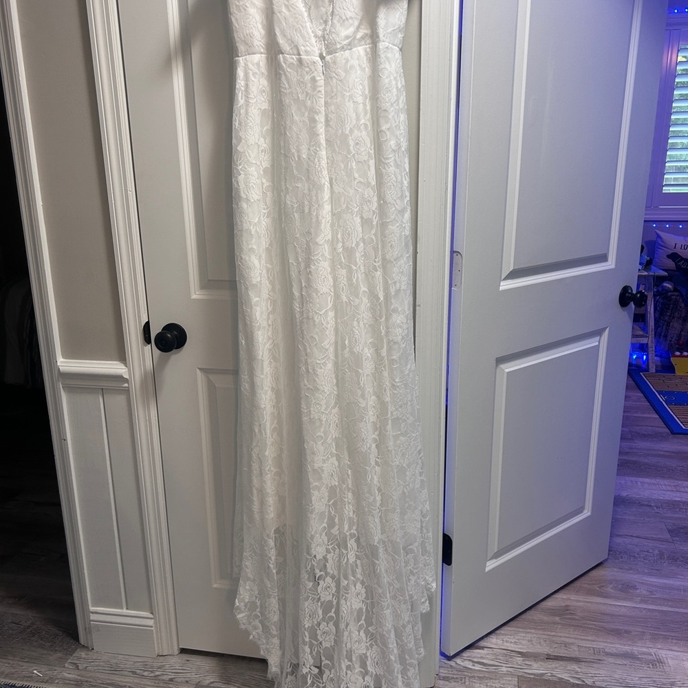 SHEIN Elegant White Lace Wedding Dress. Never worn.